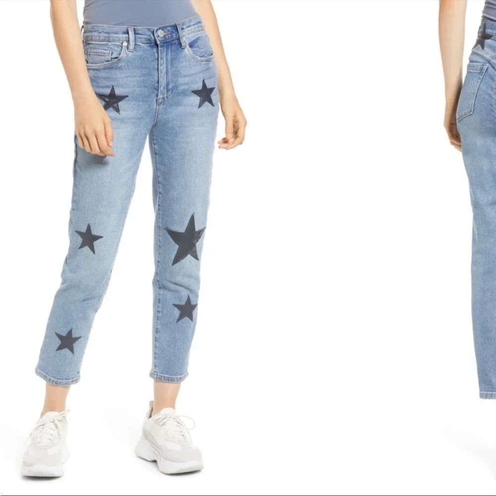Blank NYC Blue‎ Jeans with Black Star Accents
